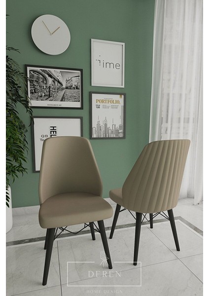 Mabel Serisi, 80X132 Mutfak ve Salon Yemek Masası Takımı + 6 Adet Sandalye