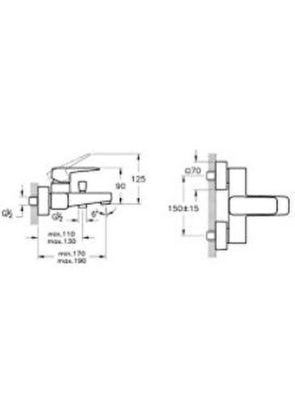 Root Square Banyo Bataryası Krom A42737 Beyaz