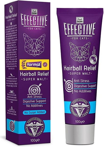 Delibon Effective Hairball Tüy Yumağı Önleyici Kedi Malt Macunu 100 gr