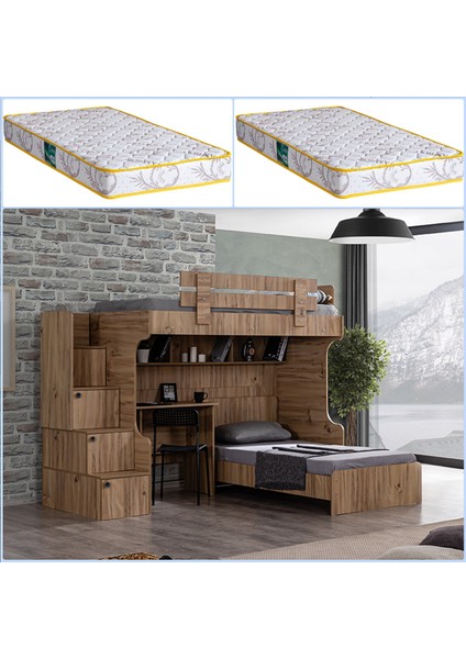 Viva Ranza Karyola Masa + 2 Adet Comfort Yatak