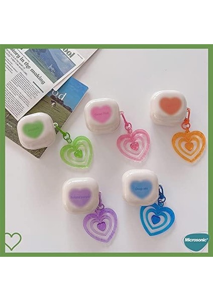 Samsung Galaxy Buds Pro Için Kılıf Süslü Renkli Kalp Desenli Mor [buds Pro ile Uyumlu Kılıf - Mor] fiyatları