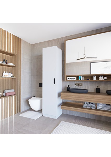 Yaman Mat Beyaz Tek Kapaklı 4 Raflı Çok Amaçlı Mutfak Kiler ve Banyo Dolabı fiyatları