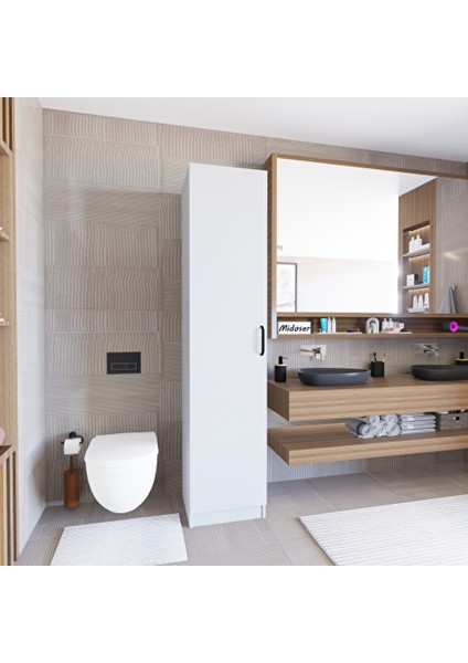 Yaman Mat Beyaz Tek Kapaklı 4 Raflı Çok Amaçlı Mutfak Kiler ve Banyo Dolabı modelleri