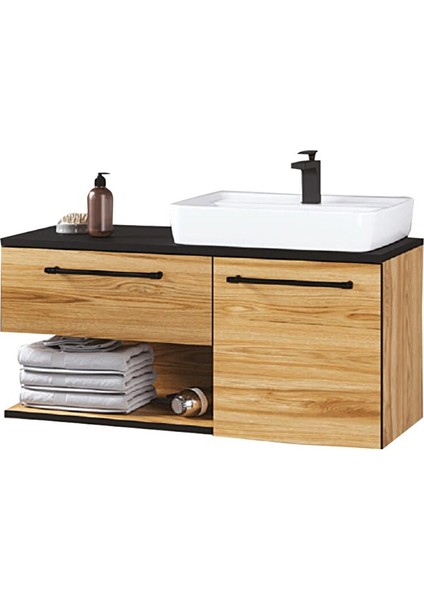 Turkuaz Duru Etajerli Lavabo 50*40 Cm,denko Piramit 90 Alt Modül