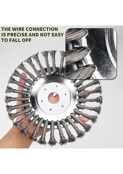 8 Inç Tırpan Tel Başlığı Güçlü Çelik Tel Yabani Ot ve Çalı Kesme Aparatı Evrensel Uyumlu fırsatları