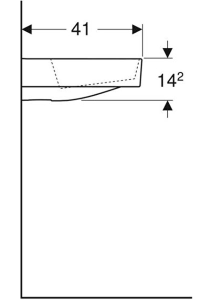 One Çanak Lavabo Yatay Çıkış 50X40 Batarya Delikli