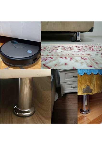 Baza Ayağı Koltuk Ayağı Kanepe Ayağı Mobilya Ayağı Krom 12 cm 3/8" Kalın Dişli modelleri