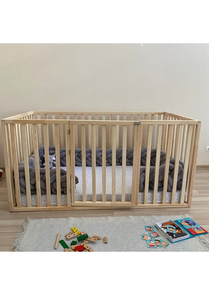 Montessori Doğal Ahşap 98 cm Özel Bebek ve Çocuk Karyolası fiyatları