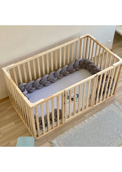 Montessori Doğal Ahşap 98 cm Özel Bebek ve Çocuk Karyolası fırsatları