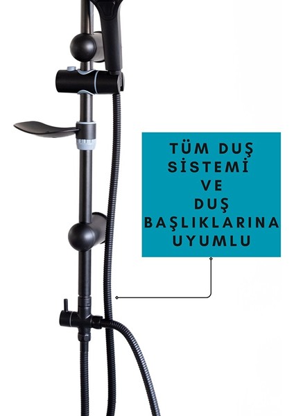 Banora Spiral Duş Başlığı Hortumu, Paslanmaz, Esnek, G1/2" Için Uygun Standart Bağlantı, 150 Cm, Siyah indirimleri