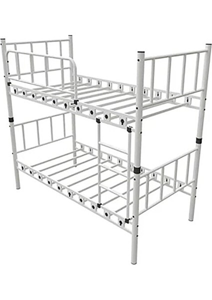 Zambak Genç Çocuk Yatak Odası Metal Ranza ve Karyola - Beyaz - 90 x 200 cm indirimleri