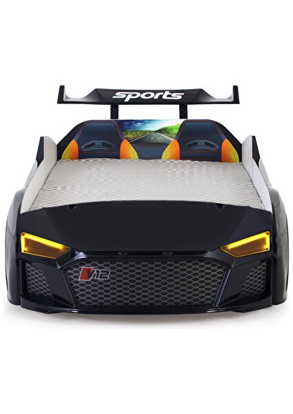 Siyah Arabalı Yatak V12 Audi Işıklı Full Plastik fiyatları