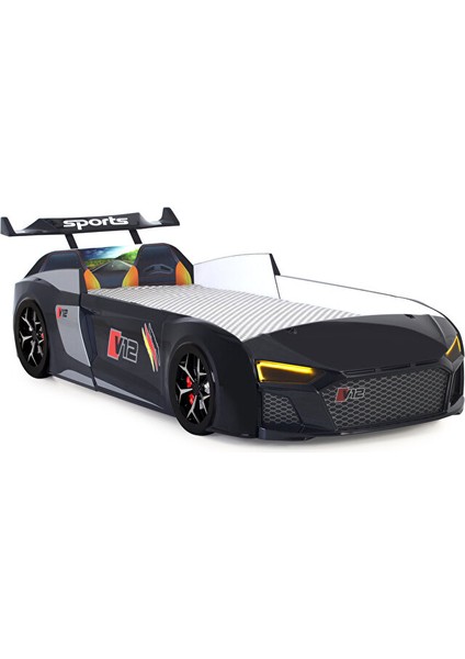 Siyah Arabalı Yatak V12 Audi Işıklı Full Plastik modelleri