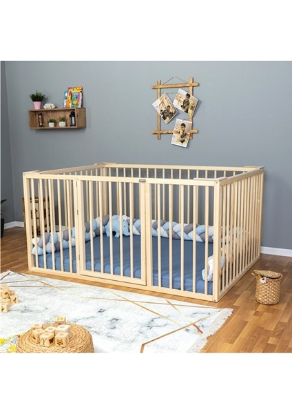 Montessori Yatak Çocuk Yatağı Doğal Ahşap Yatak 120X200 cm fırsatları