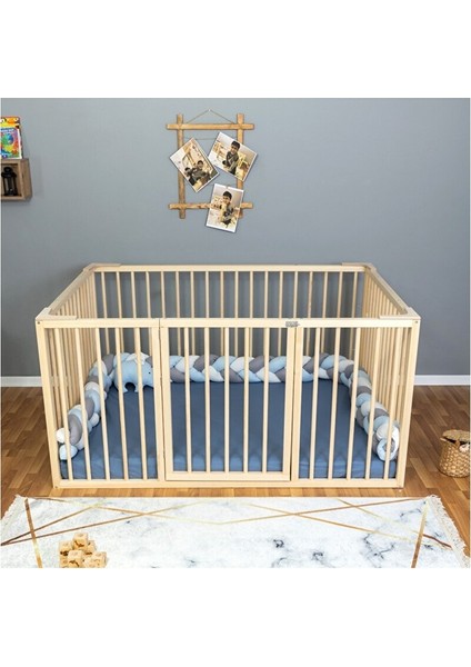 Montessori Yatak Çocuk Yatağı Doğal Ahşap Yatak 120X200 cm indirimleri
