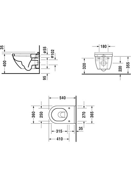 Starck 3 Rimless Asma Klozet 45273900A1, Yavaş Kapak