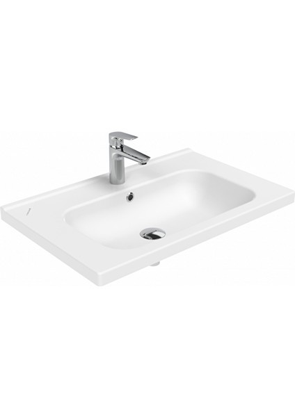 ID070 Ideal Etajerli ve Dolap Uyumlu Lavabo Beyaz