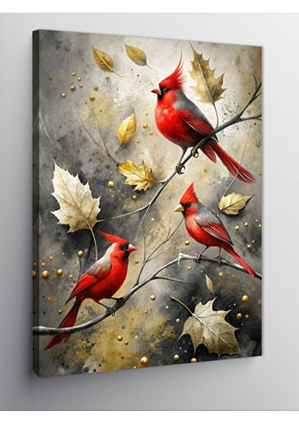 Kanvas Tablo Renkli Kuşlar 70X100 cm