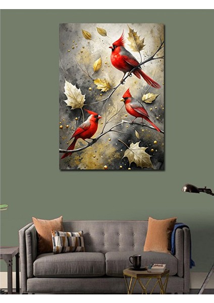 Kanvas Tablo Renkli Kuşlar 70X100 cm