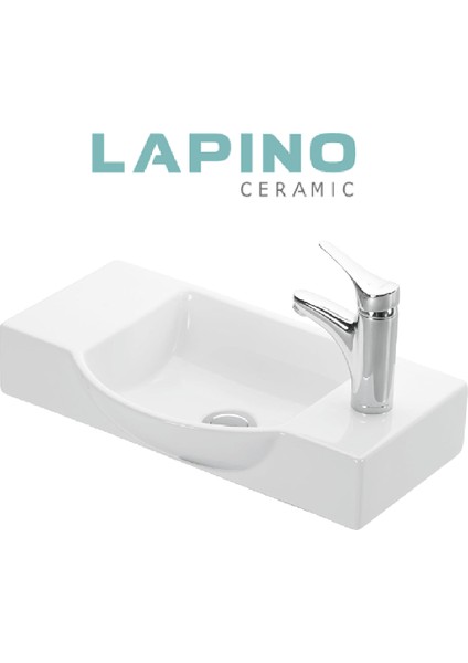 Lapino Ceramic Litos 4077 - 55 cm Dolap Uyumlu Lavabo