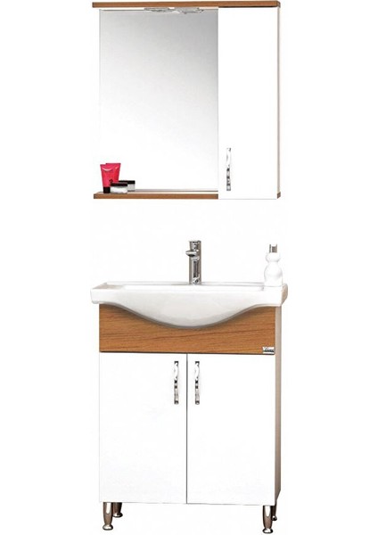Petra Banyo Dolabı Teak 55 cm