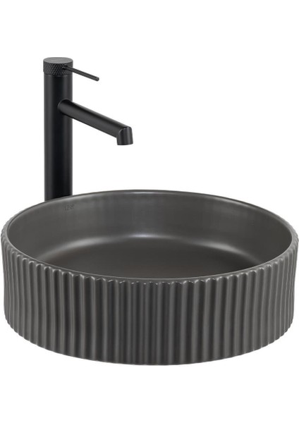 Tezgahüstü Lavabo Mat Füme E-W1001MF