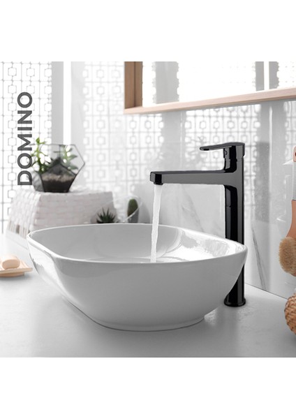 Domino Çanak Tipi Lavabo Bataryası (Siyah) fiyatları