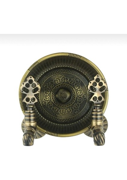 Antik Kurna Musluğu Seti Ikili Hamam Tası Antik Gold Pirinç Kurna Takımı