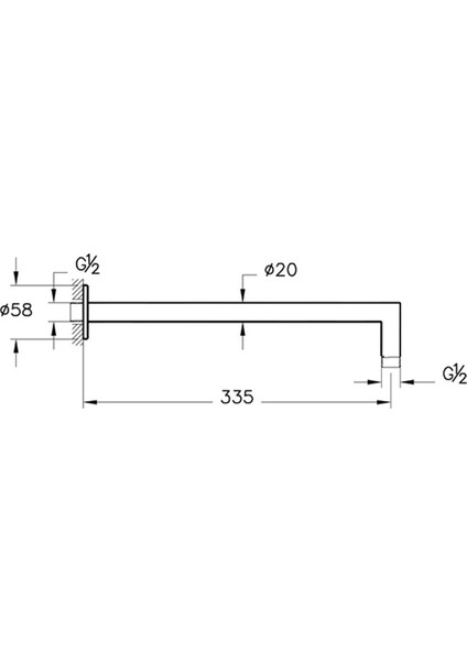 Duş Dirseği A42631 90 Derece - Duvardan - Krom fiyatları