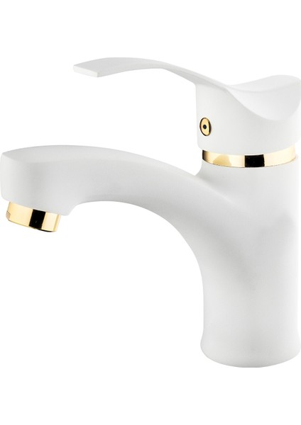 Akdeniz AKD300 Beyaz Altın Lavabo Bataryası