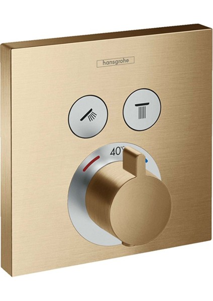 Showerselect Termostatik Ankastre Banyo Bataryası 2 Çıkış Bronz 15763140