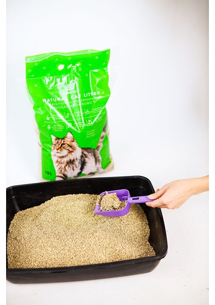 Mısır Koçanından Doğal Topaklanan Tozsuz Kedi Kumu 10LT modelleri