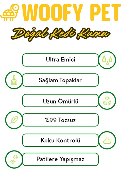 Mısır Koçanından Doğal Topaklanan Tozsuz Kedi Kumu 10LT
