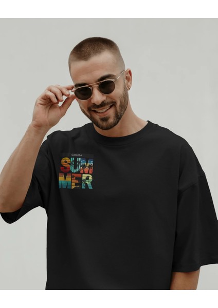 Summer Vibes Oversize Tişört – Caglisa Özel Tasarım