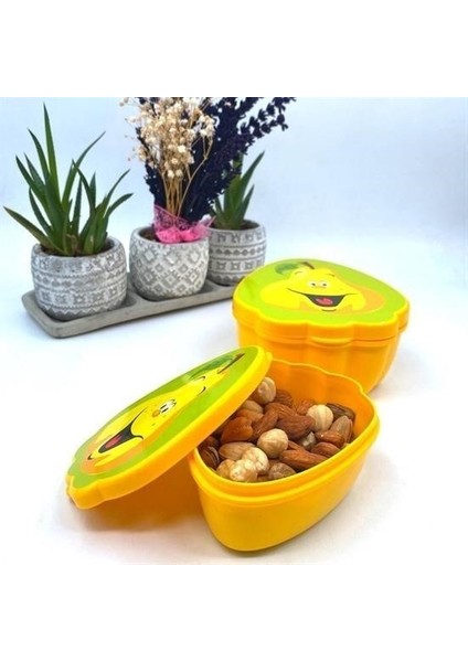 Omb Store 2'li Iç Içe Geçebilen Armut Model Saklama ve Beslenme Kabı Seti (550 ml + 250 Ml) modelleri