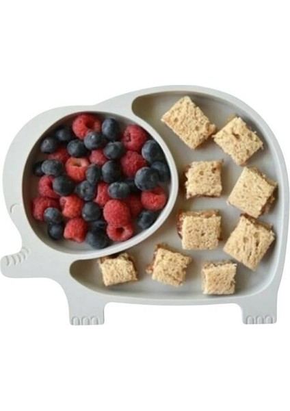 Omb Store Bebek ve Çocuk Için Sevimli Fil Model Desenli Yemek Bebek Mama Kabı Bölmeli Tabak fiyatları