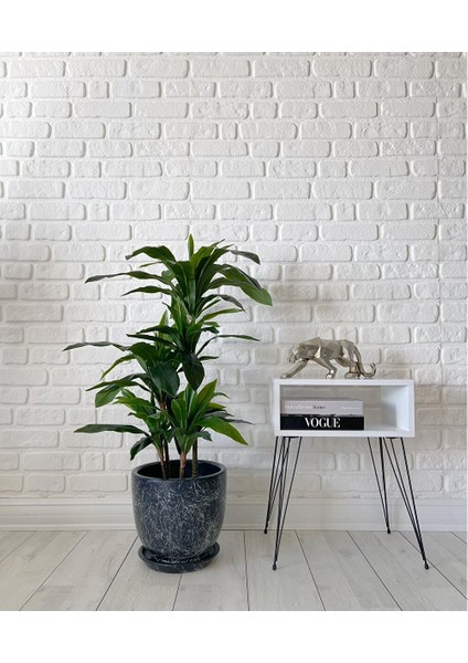 Klasik Saksı Mia Tabaklı 38 cm x 40 cm Antrasit Mermer Desenli fiyatları