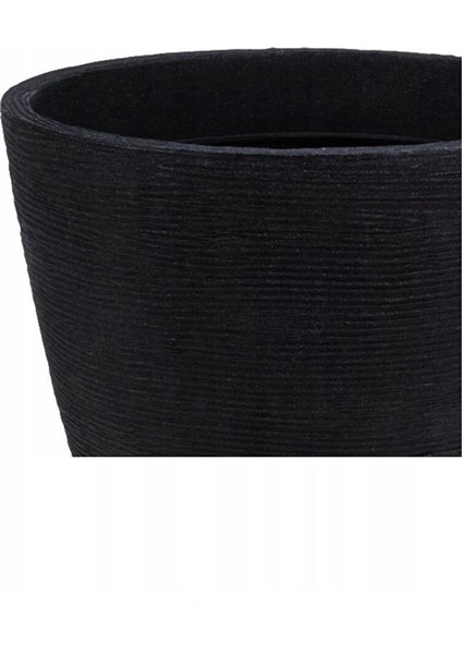 Yivli Antrasit Plastik Saksı Çap 39 cm Yükseklik 42 cm fiyatları