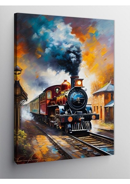 Kanvas Tablo Buharlı Tren 70X100 cm