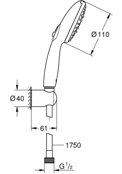 Tempesta 110 El Duşu Seti 3 Akışlı Rain, Jet, Massage - 26639003 fırsatları