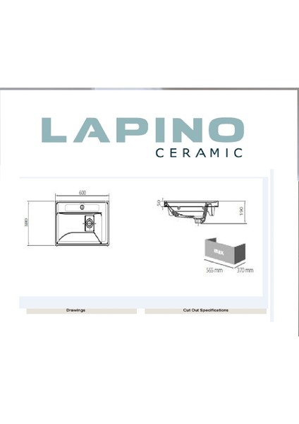 Lapino Ceramic Quattro 8060 - 60 cm Dolap Uyumlu Lavabo fırsatları