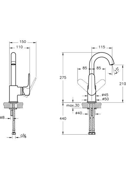 Root Round Döner Borulu Lavabo Bataryası A42754 Beyaz fiyatları