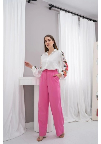 Beyaz Kolu Çiçekli Gömlek fiyatları