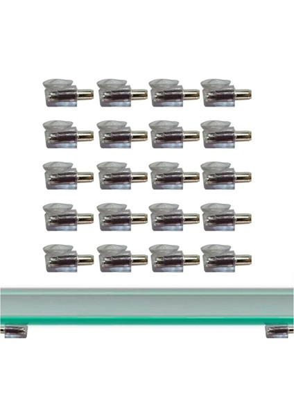 Vantuzlu Metal Cam Raf Pimi 5 mm 20 Adet