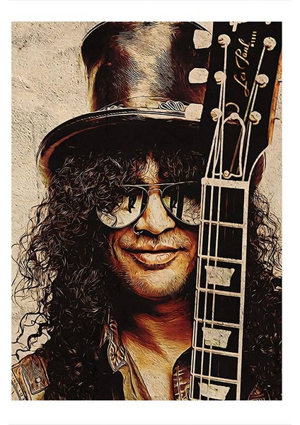 Slash Gitarist Mdf Tablo 35CM X50CM 35X50 cm
