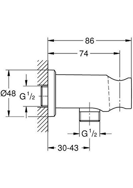 Rainshower Askılı Duş Çıkış Dirseği Brushed Hard Graphite - 26658AL0 fırsatları