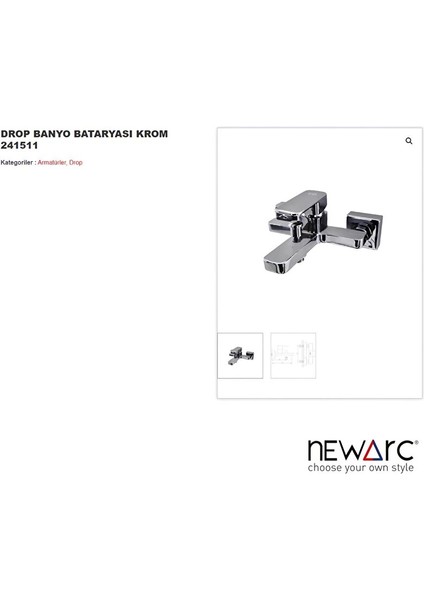 Drop Krom Banyo Bataryası 241511 fiyatları