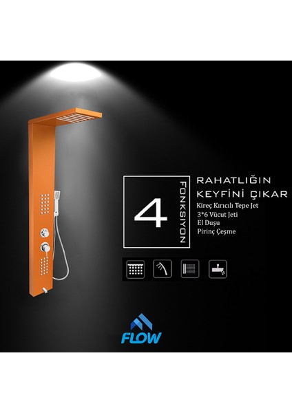 Victoria Bakır Masajlı Duş Paneli - Dikey Jakuzi - Robot Duş - El Duşu - Lüx Duş modelleri