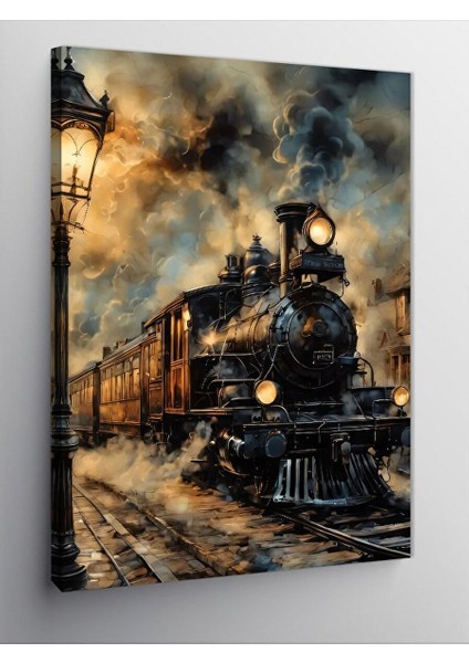 Kanvas Tablo Buharlı Tren 100X140 cm