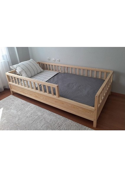 Montessori Çocuk Karyola - Montessori Yatak - Ahşap Karyola - 45 cm Korkuluklu - OPPIPO56 80X180 cm fiyatları